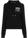 Moschino Cotton Jersey Sweatshirt Hoodie In Black