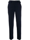 Red Valentino Red(v) Side Buckle Cropped Trousers In Blue