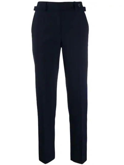 Red Valentino Red(v) Side Buckle Cropped Trousers In Blue