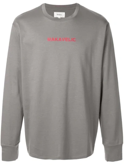 Makavelic 'gun & Rose' Sweatshirt In Grey