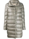 Herno Glossy Puffer Jacket In Grey