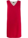 Theory V-neck Dress In Red