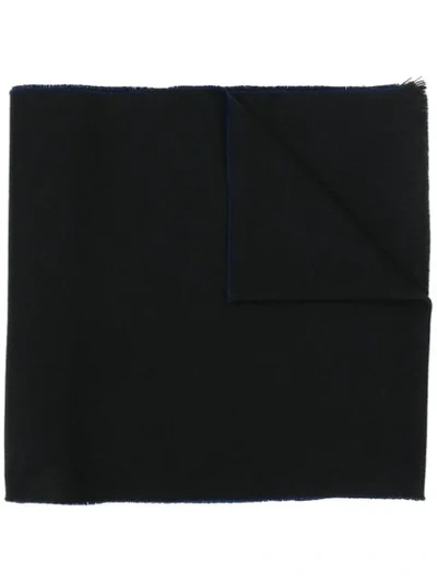 Lanvin Embroidered Logo Scarf In Black