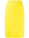 Versace Stretch-fit Midi-skirt In A1020 Yellow