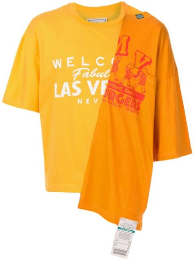 Miharayasuhiro Asymmetric Hem T-shirt In Yellow