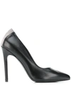 Albano Crystal Detail Pumps In Black