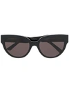Balenciaga Cats Eye Sunglasses In Black