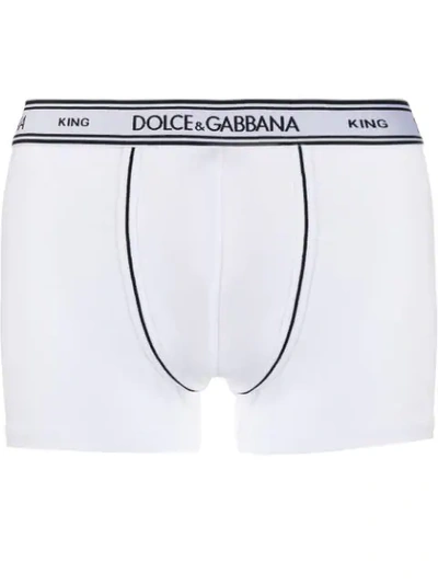 Dolce & Gabbana King Logo Boxers - White