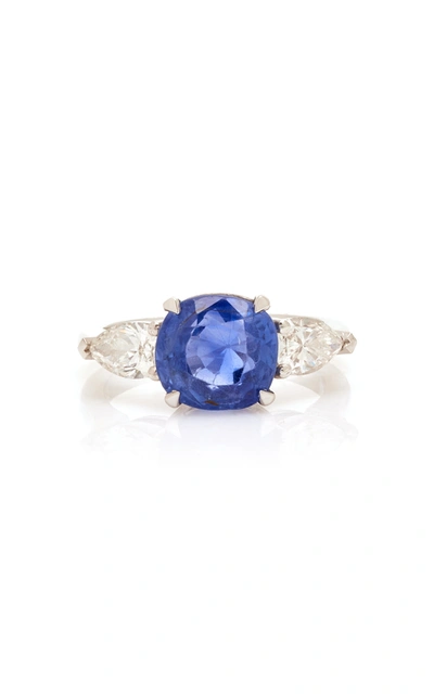 Maria Jose Jewelry Women's 18k White Gold Sapphire; Diamond Ring In Blue