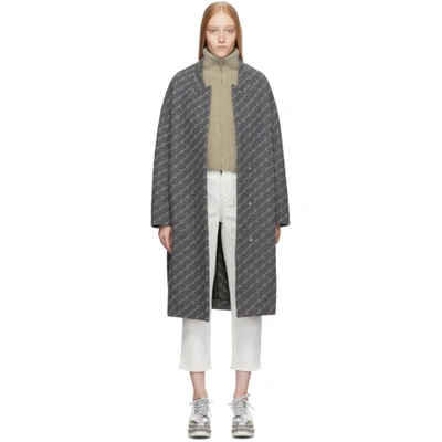 Stella Mccartney Single Breasted Coat In Grey