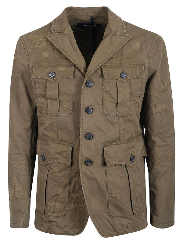 Dsquared2 Button Up Jacket In Green | ModeSens