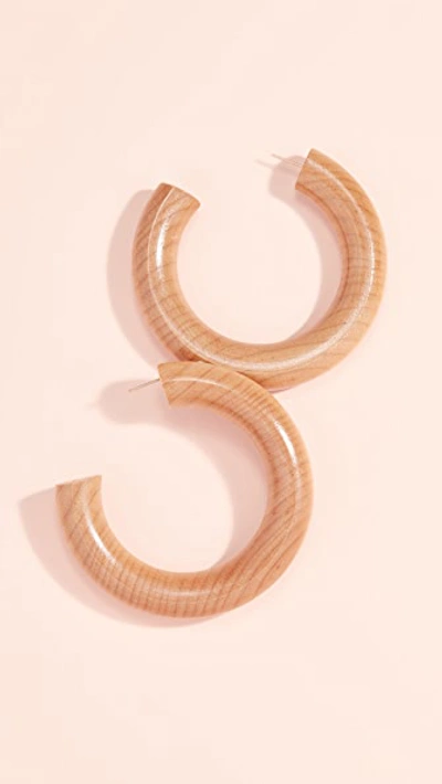Sophie Monet X Nanushka Curve Earrings In Pine