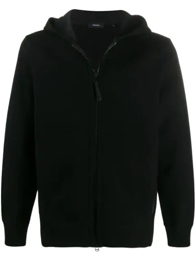 Theory Double Hoodie In Black
