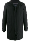 Herno Stand-up Collar Coat In Black