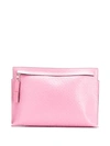 Loewe T-pouch Repeat Embossed Leather Clutch In Pink