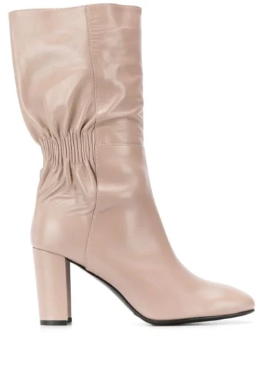 Albano Elasticated Panel Boots In Neutrals