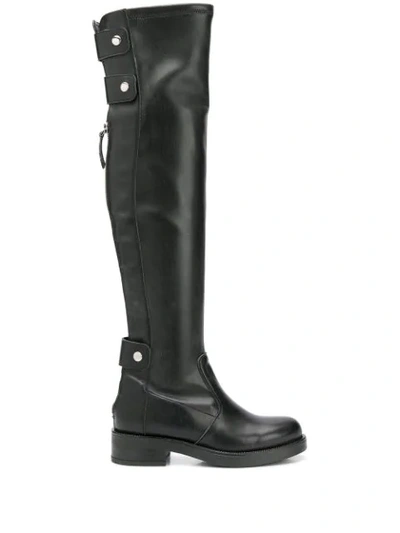 Albano Knee-length Boots In Black