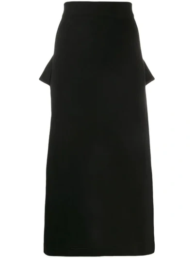 Mcq By Alexander Mcqueen Deconstructed Straight Skirt In Black