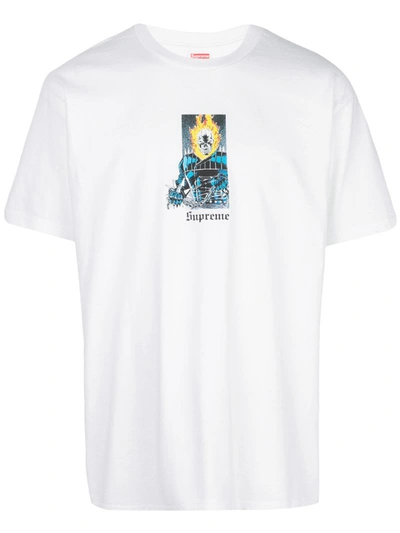 Supreme Ghost Rider T-shirt In White
