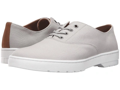 Dr. Martens' Dr. Martens - Lakewood 4-eye Canvas Oxford Shoe (grey 8oz. Canvas/tan Mohawk) Lace Up Casual Shoes