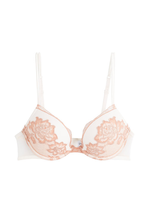La Perla Push Up Padded Bra With Lace In White | ModeSens