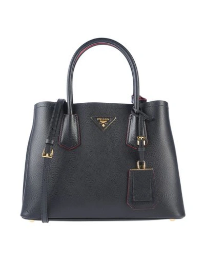 Prada Galleria Leather Handbag In Black