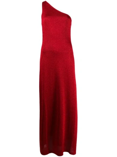 Missoni One-shoulder Gown In Red