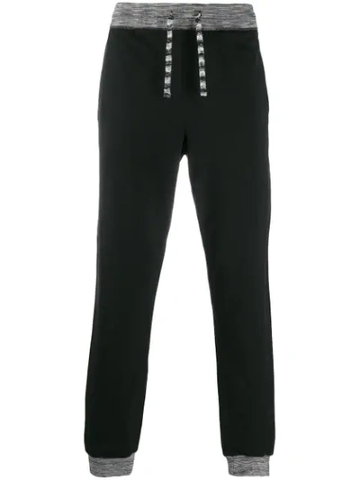 Missoni Striped Wasitband Track Trousers In Black
