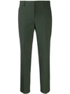 Theory Slim Fit Crop Trousers In Green