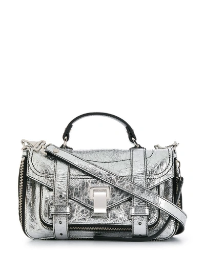 Proenza Schouler Ps1 Tiny Zip Satchel In 银色