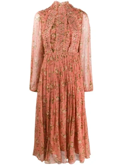 Zimmermann Prairie Dress In Rosewood Floral Pink