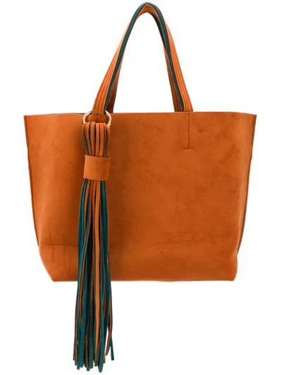 Alila Tassel Detail Tote Bag In Orange