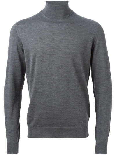 Drumohr Turtle Neck Sweater In Grey