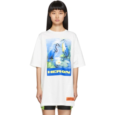 Heron Preston Heron Over Print T-shirt In White