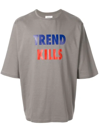Makavelic 'trend Kills' T-shirt In Grey