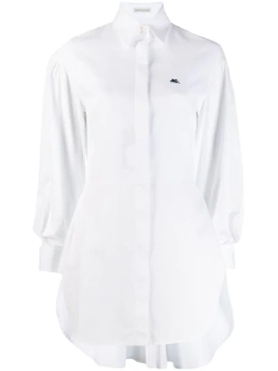 Etro Logo Embroidered Shirt In White