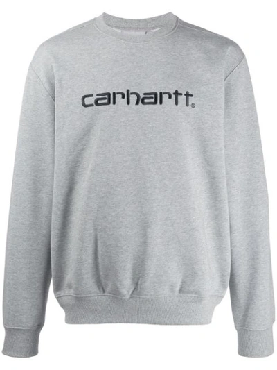 Carhartt Branded Sweatshirt In Grey