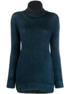 Avant Toi Turtleneck Jumper In Blue