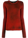 Avant Toi Ribbed Jumper In Red