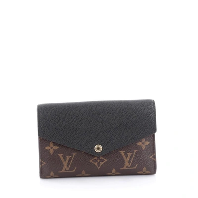 Pre-owned Louis Vuitton Compact Wallet Pallas Monogram Brown/black