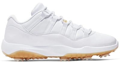 Pre-owned Jordan  11 Retro Low Golf White Metallic Gold In White/metallic Gold