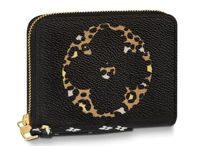 LOUIS VUITTON Monogram Giant Jungle Zippy Coin Purse Black 1300338