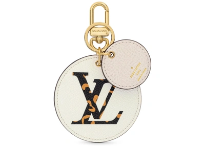 Pre-owned Louis Vuitton  Bag Charm And Key Holder Monogram Giant Jungle Beige Multicolor