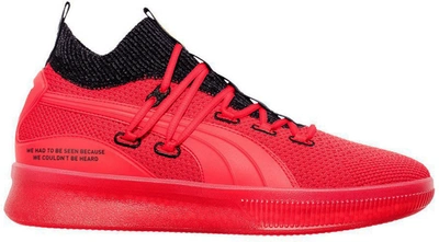 Pre-owned Puma  Clyde Court Reform Red In High Risk Red/black