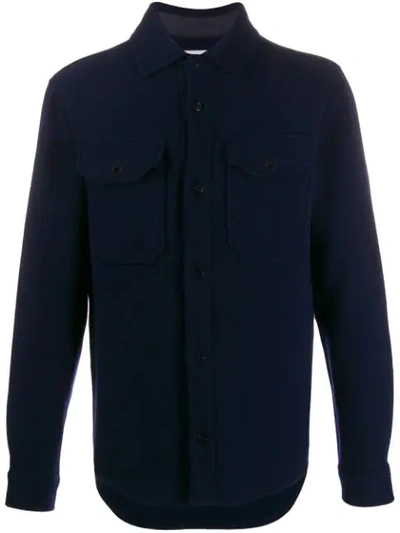 Woolrich Alaskan Wool Blend Shirt In Blue