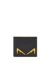 Fendi Diabolik Eyes Classic Leather Wallet In Black