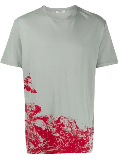 Valentino X Undercover Time Traveller Print T-shirt In Grey
