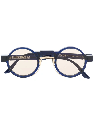 Kuboraum Round Frame Sunglasses In Blue