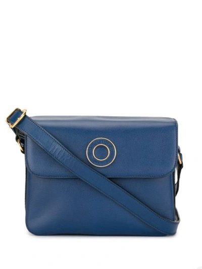 Pre-owned Celine Logo Ring Shoulder Bag In Blue