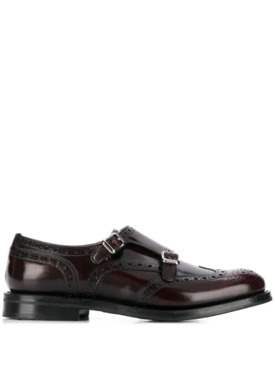 Church's Lana R Monk-strap Brogues In Red